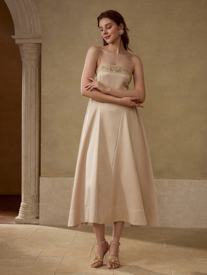Rochie midi SHEIN, kaki
