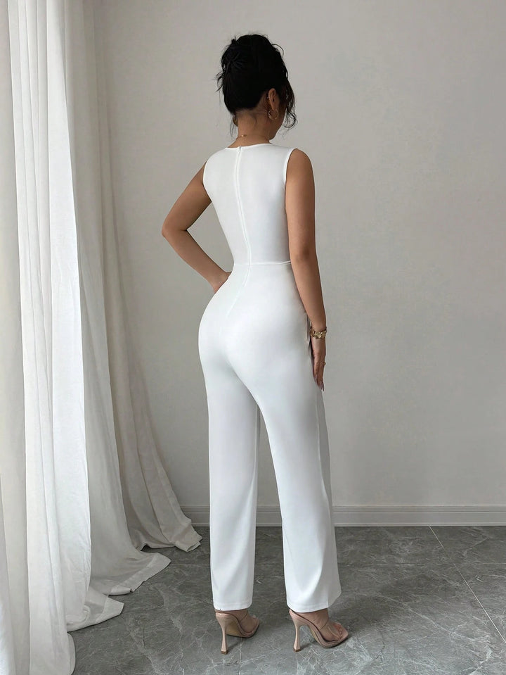 Salopetă lungă SHEIN, alb