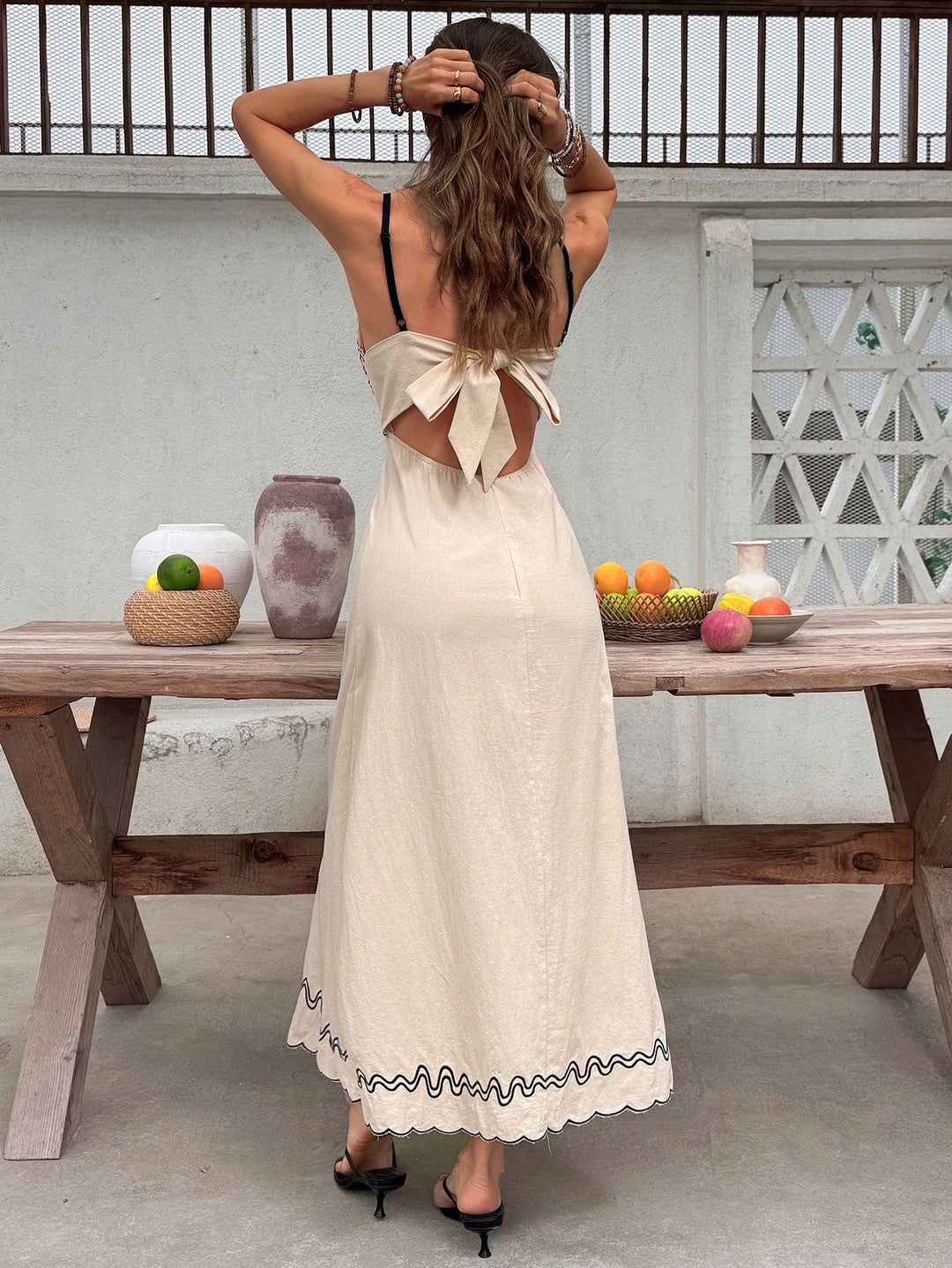 Rochie maxi SHEIN, bej
