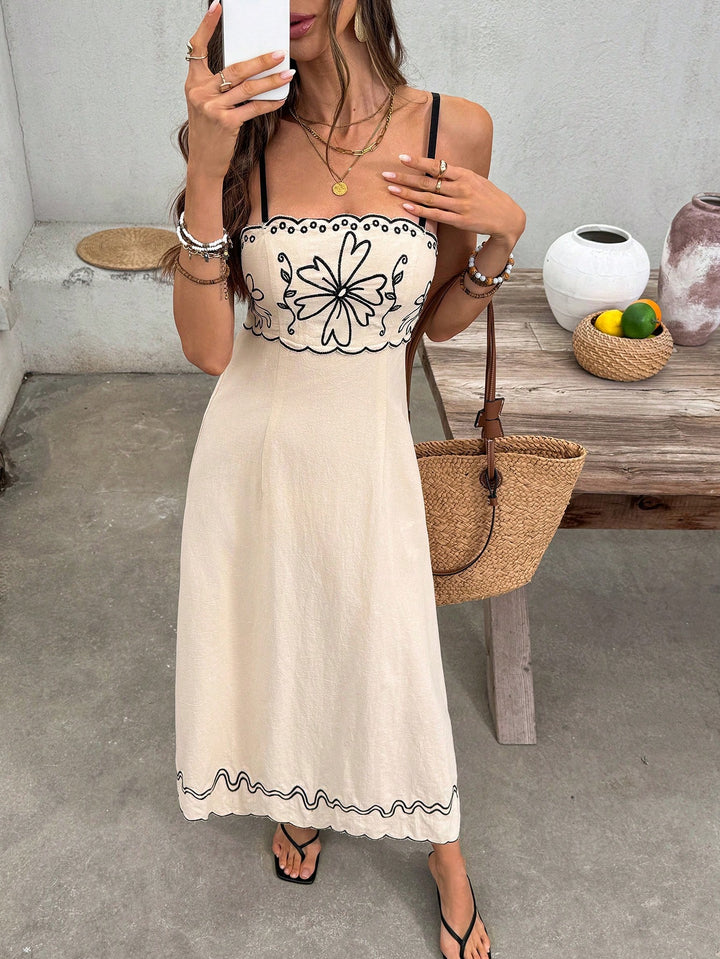 Rochie maxi SHEIN, bej
