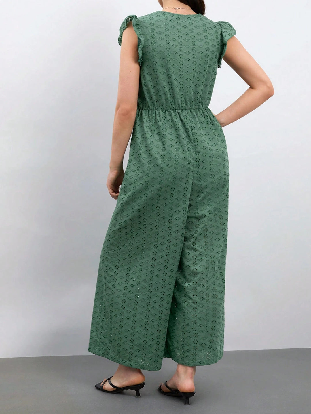 Salopetă lungă Shein Curve+, verde