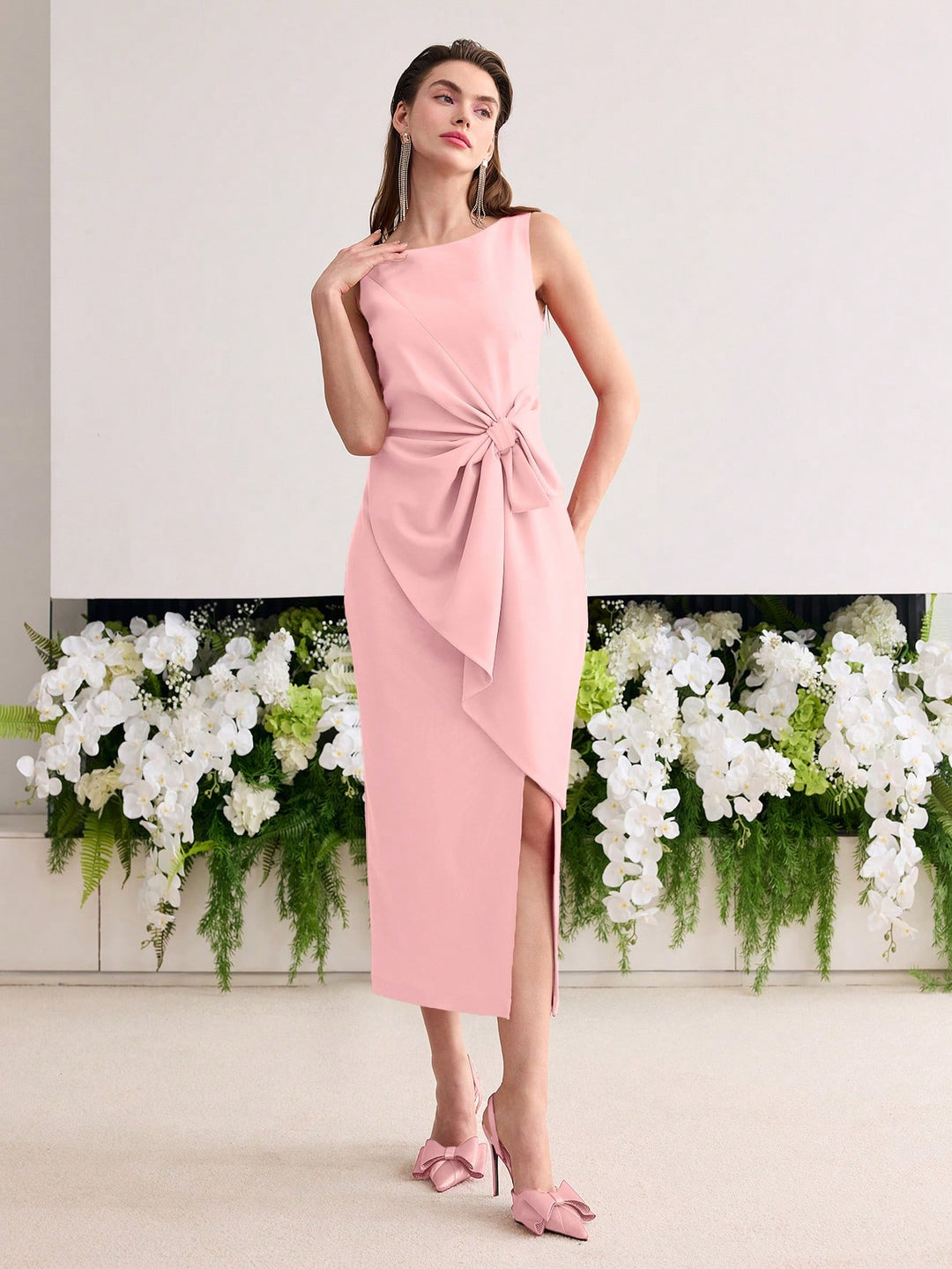 Rochie midi SHEIN, roz