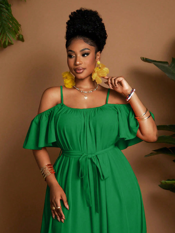 Rochie maxi SHEIN, verde