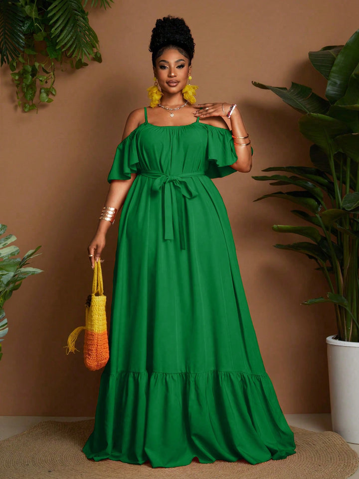 Rochie maxi SHEIN, verde