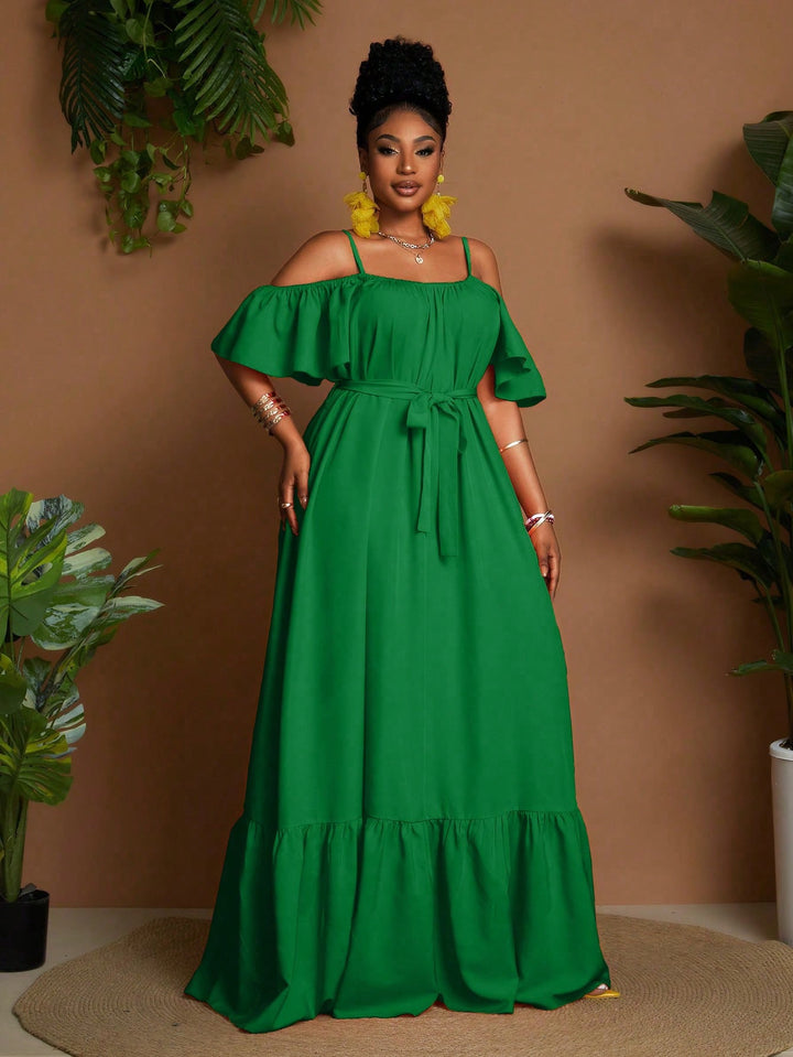 Rochie maxi SHEIN, verde