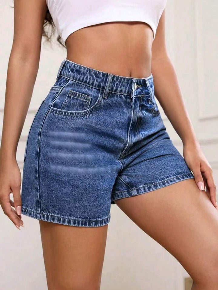 Pantaloni scurți SHEIN, albastru