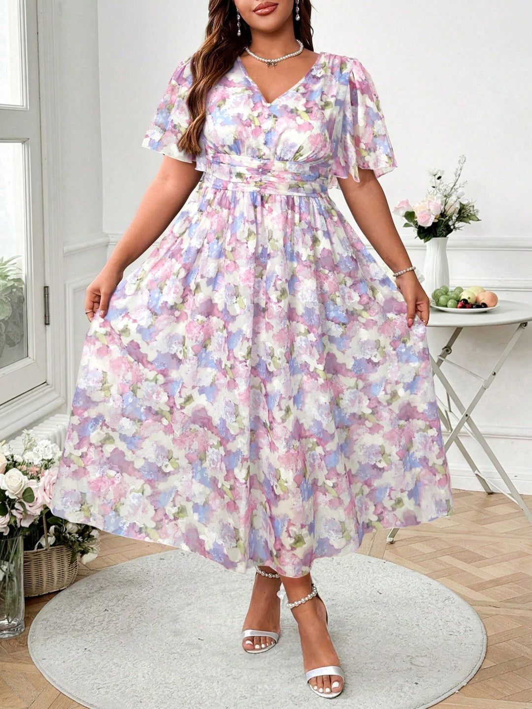 Rochie maxi SHEIN, mix culori