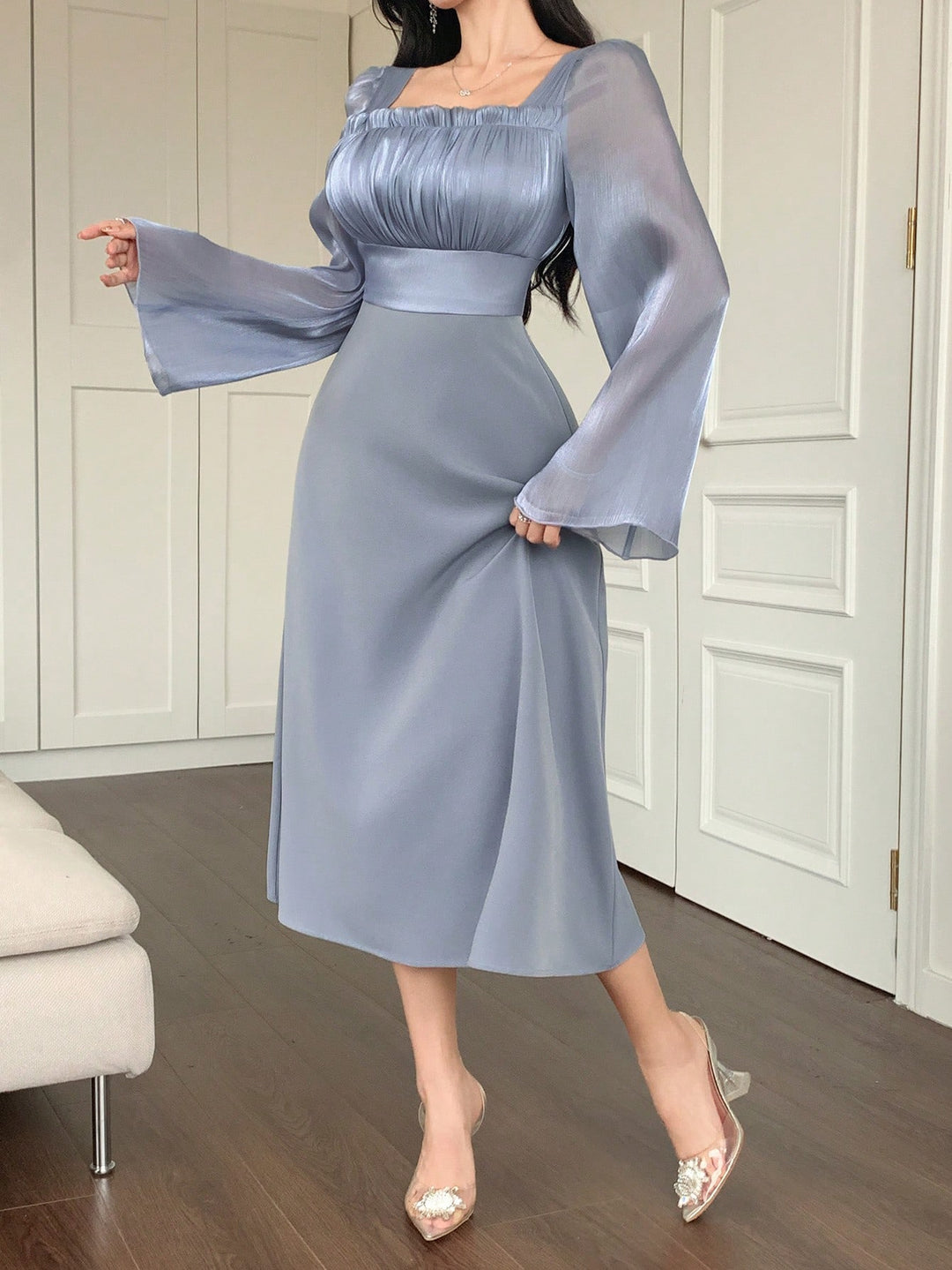 Rochie maxi Shein, albastru