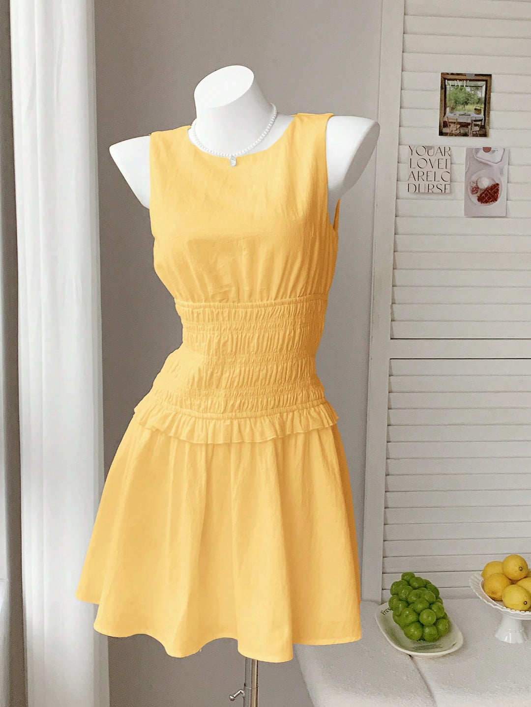 Rochie mini SHEIN, galben