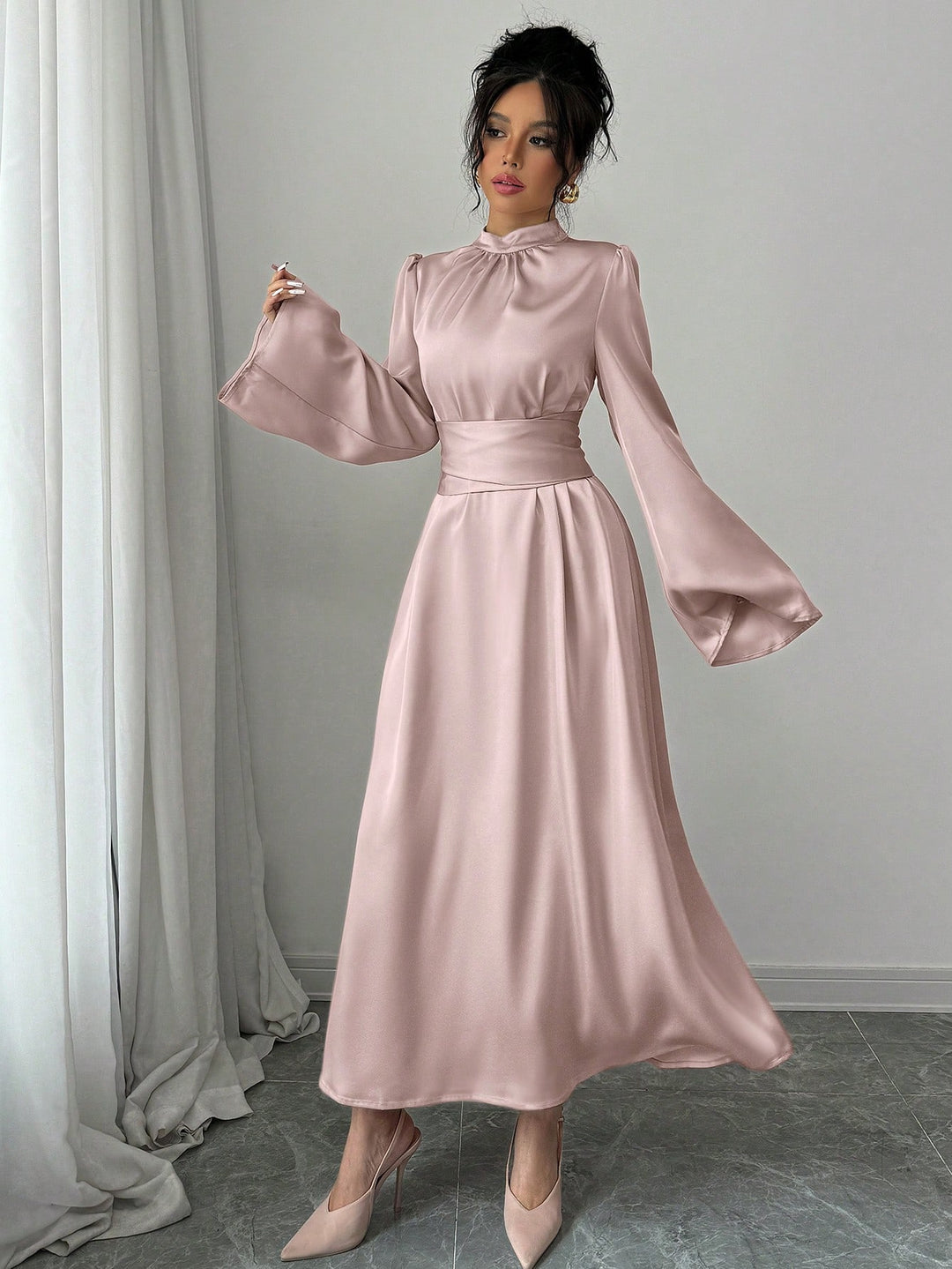 Rochie maxi SHEIN, roz