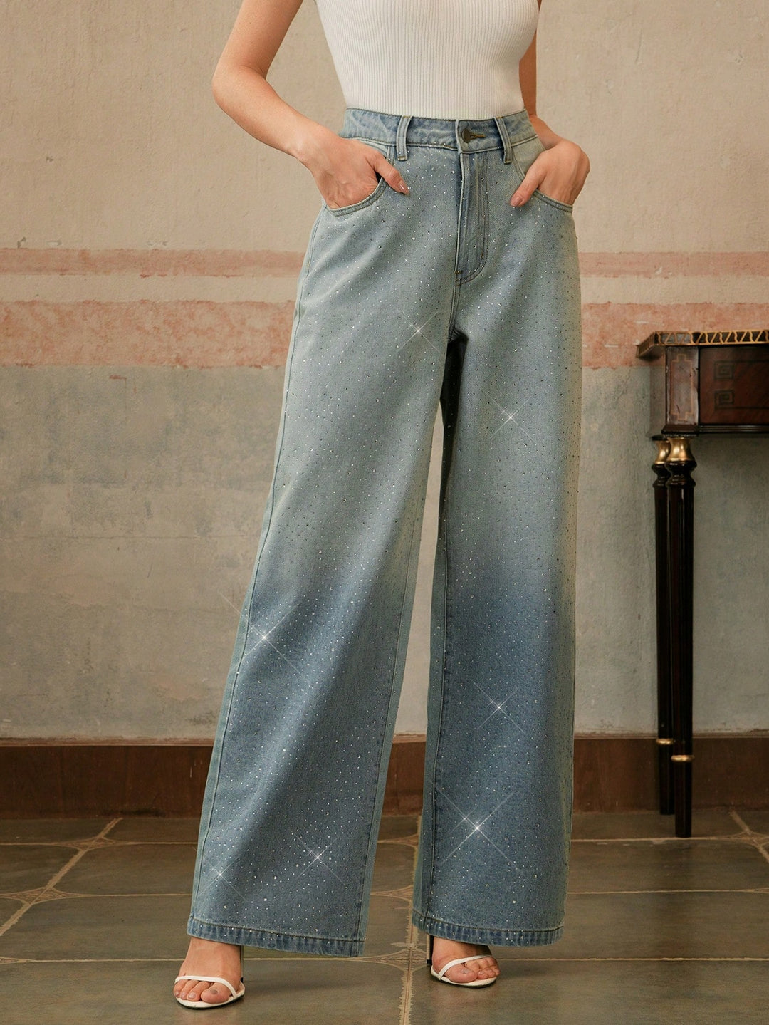 Jeans SHEIN, albastru