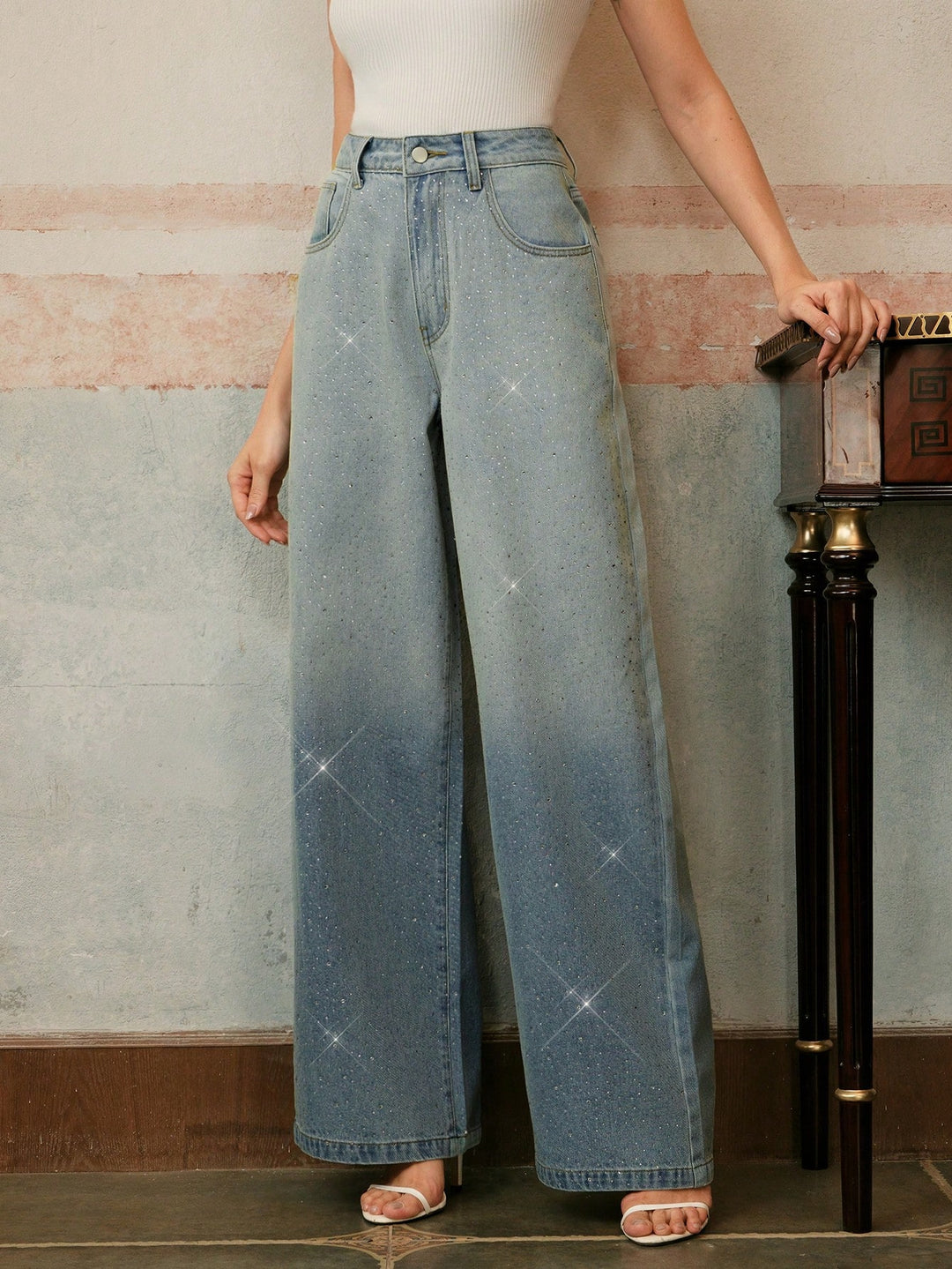 Jeans SHEIN, albastru