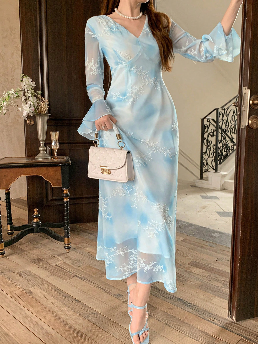 Rochie maxi SHEIN, albastru