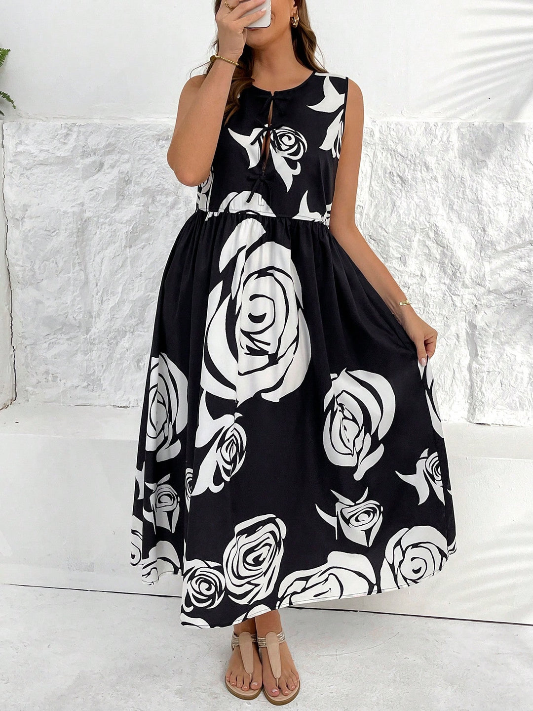 Rochie midi SHEIN, negru