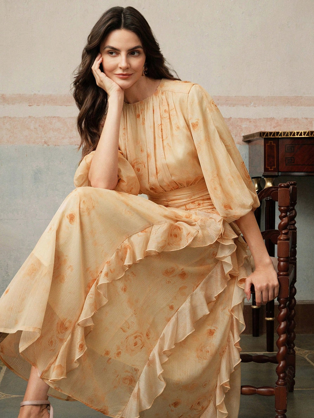 Rochie maxi SHEIN, galben