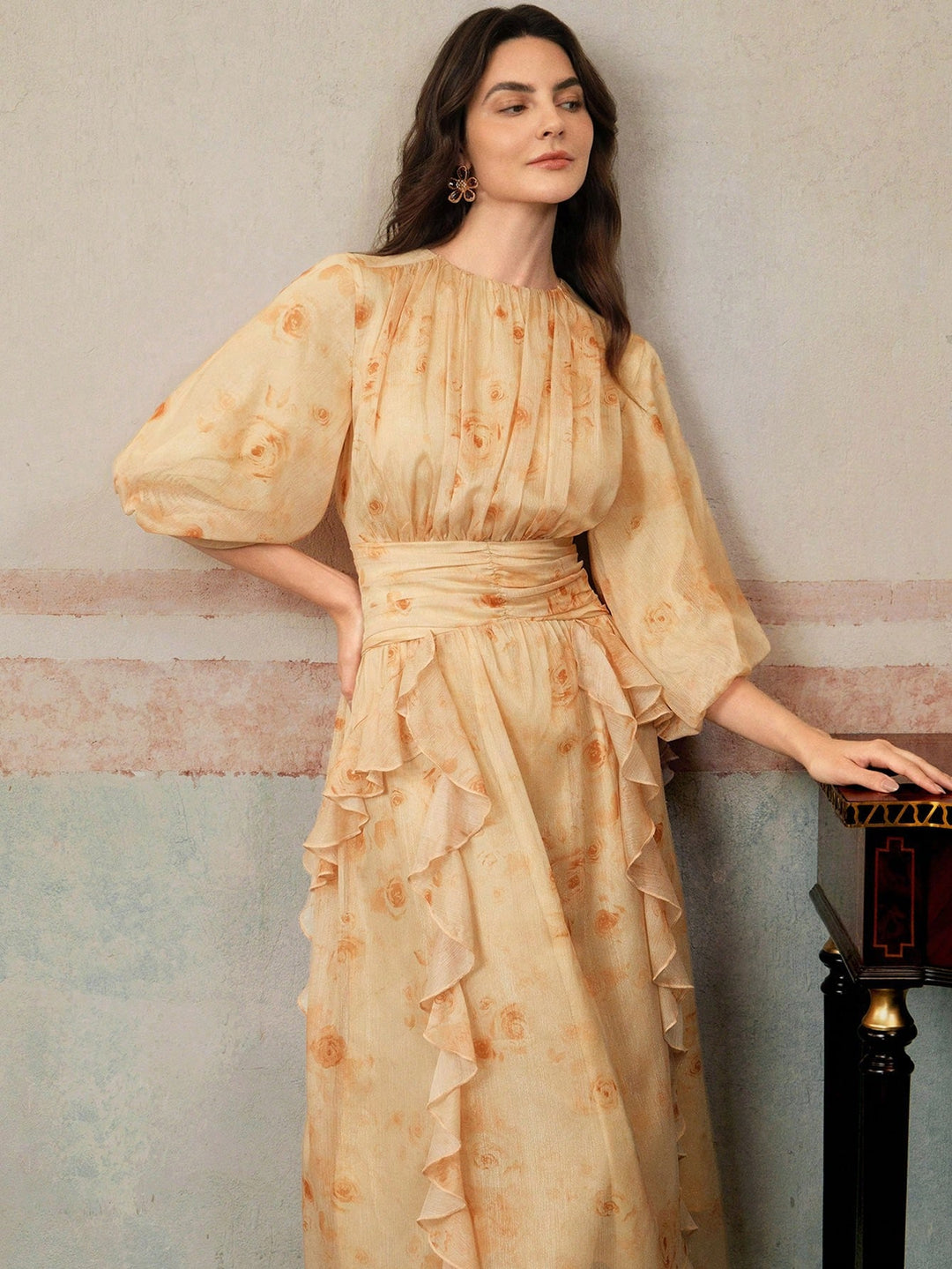 Rochie maxi SHEIN, galben