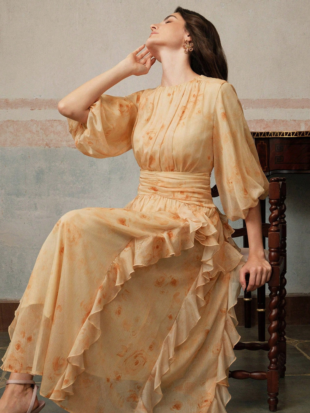 Rochie maxi SHEIN, galben