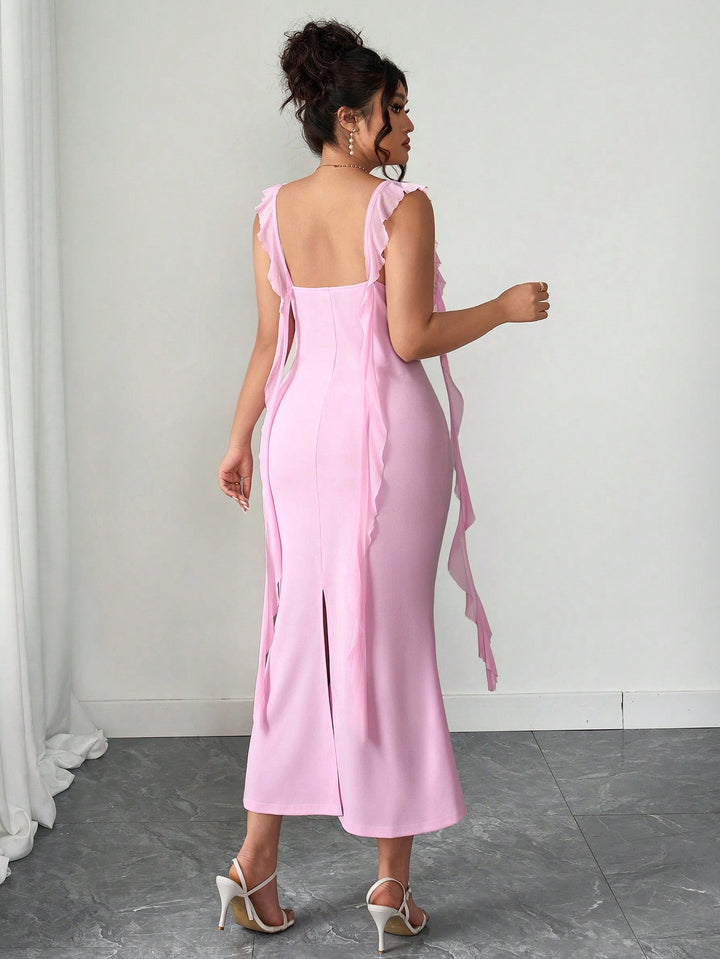 Rochie maxi SHEIN, roz