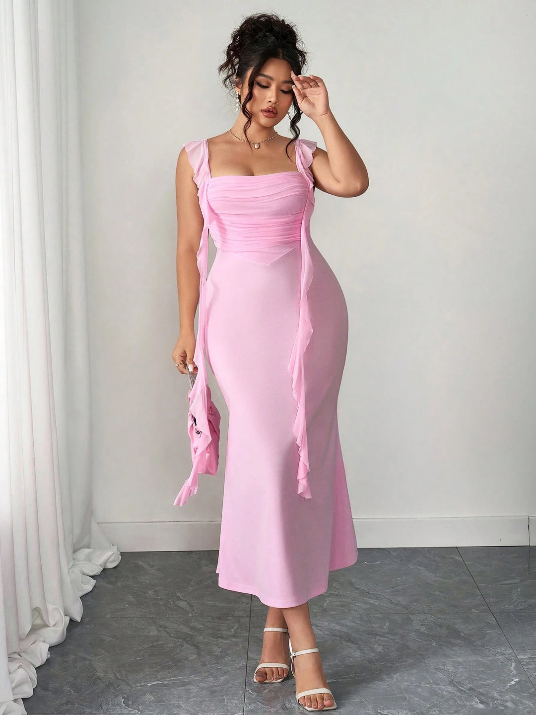 Rochie maxi SHEIN, roz