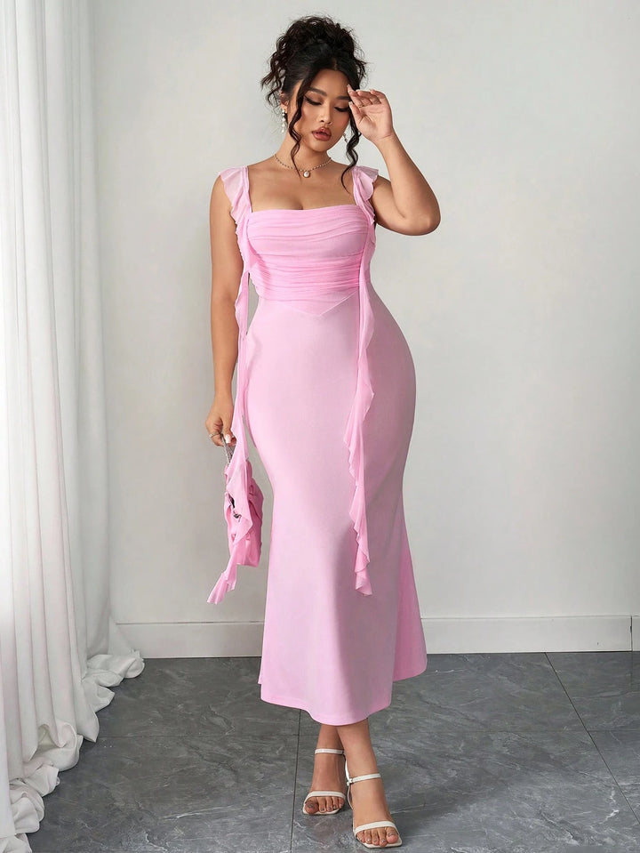 Rochie maxi SHEIN, roz