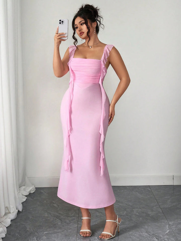 Rochie maxi SHEIN, roz