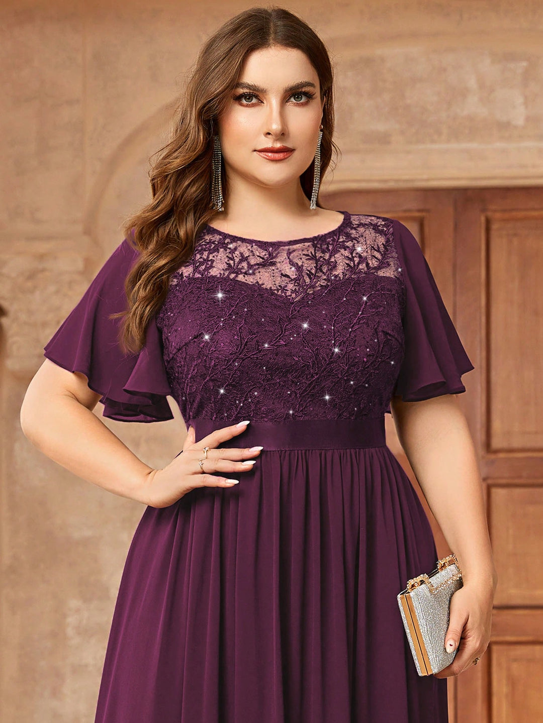 Rochie de ocazie SHEIN, vișiniu
