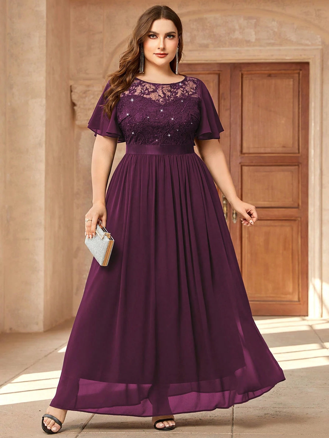 Rochie de ocazie SHEIN, vișiniu