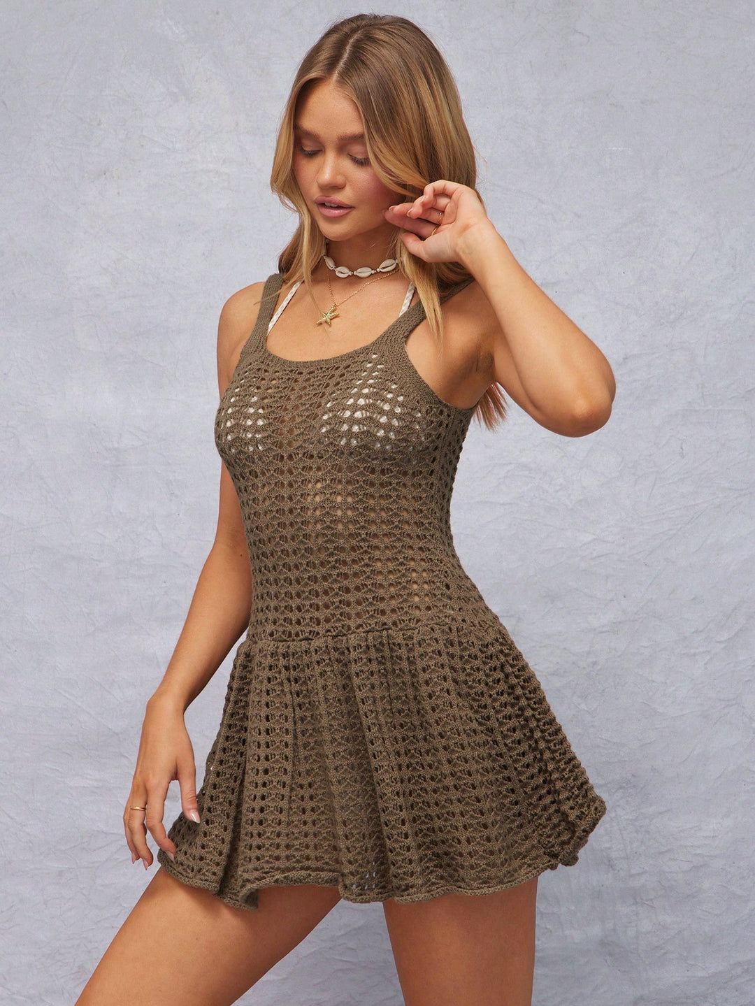 Rochie mini SHEIN, bej