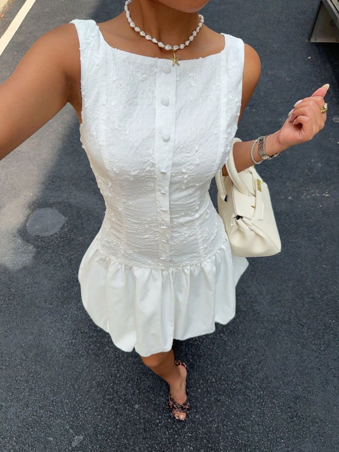 Rochie mini SHEIN, alb