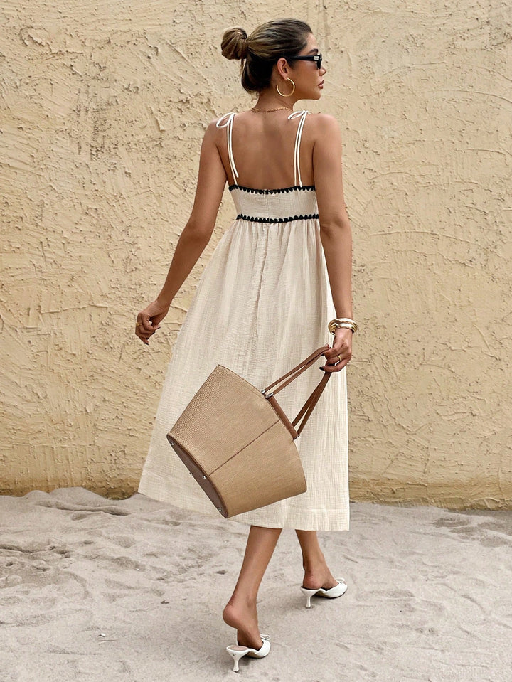 Rochie maxi SHEIN, crem
