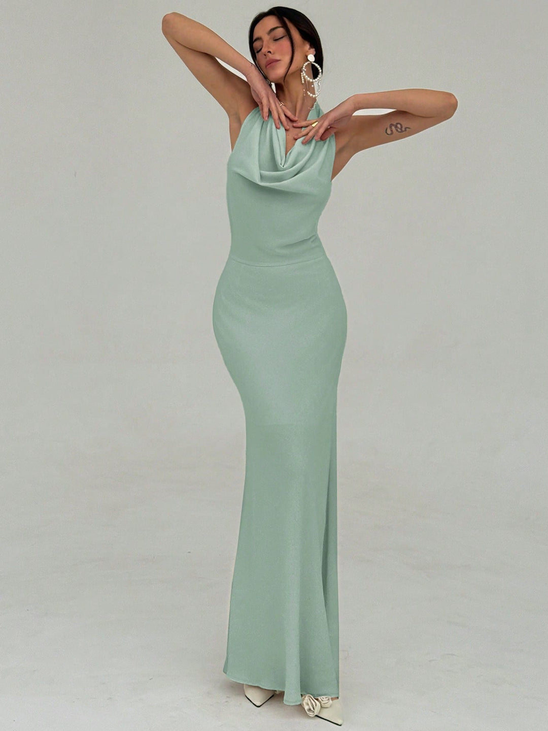 Rochie maxi SHEIN, verde