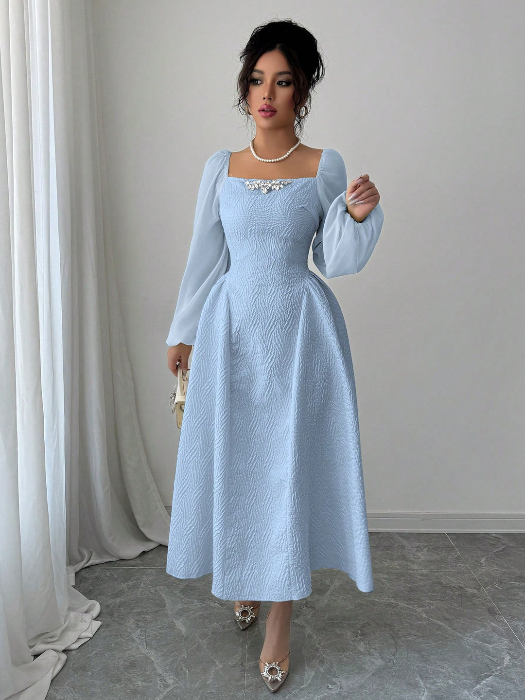 Rochie midi SHEIN, albastru
