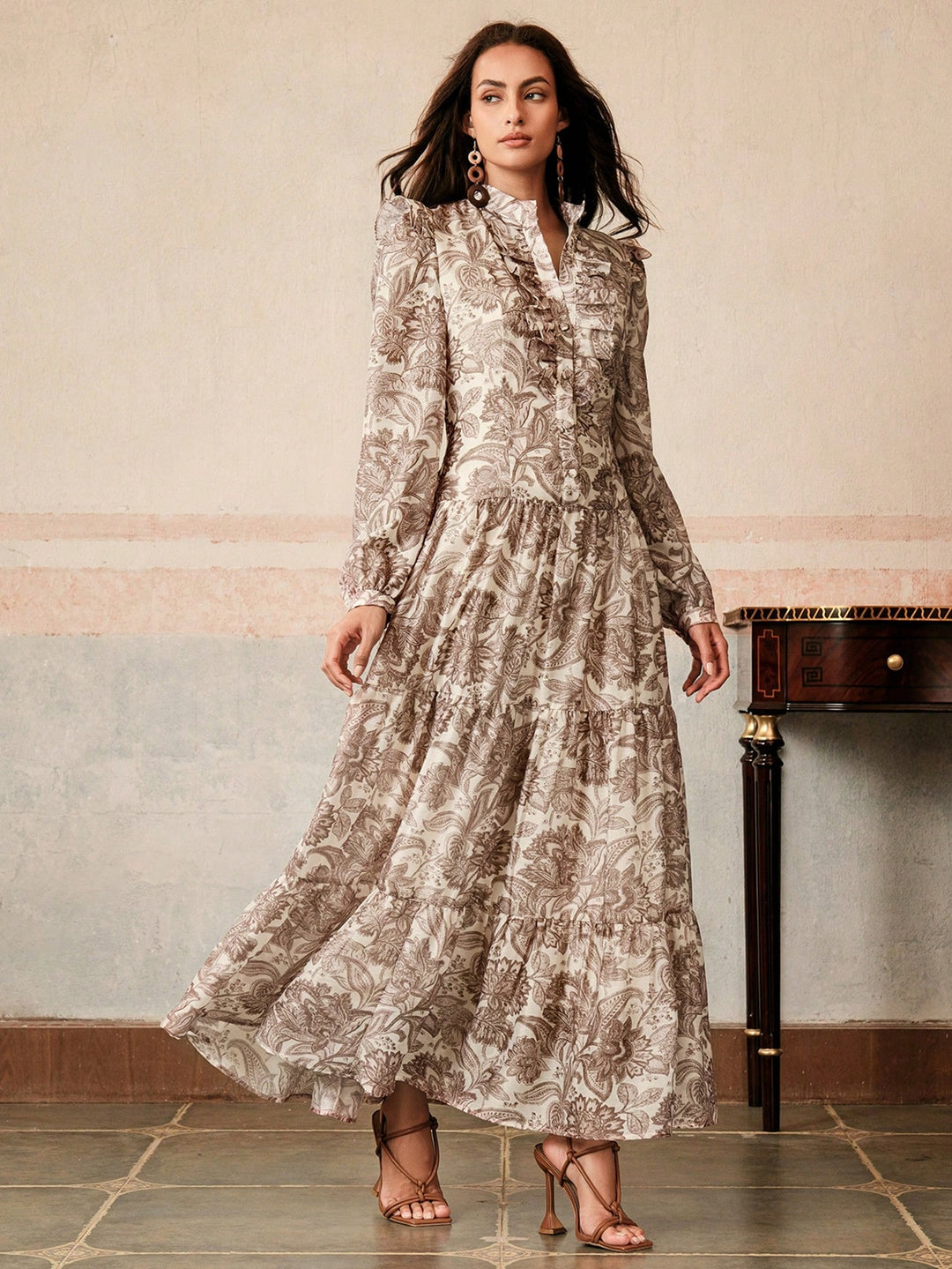Rochie maxi SHEIN, maro