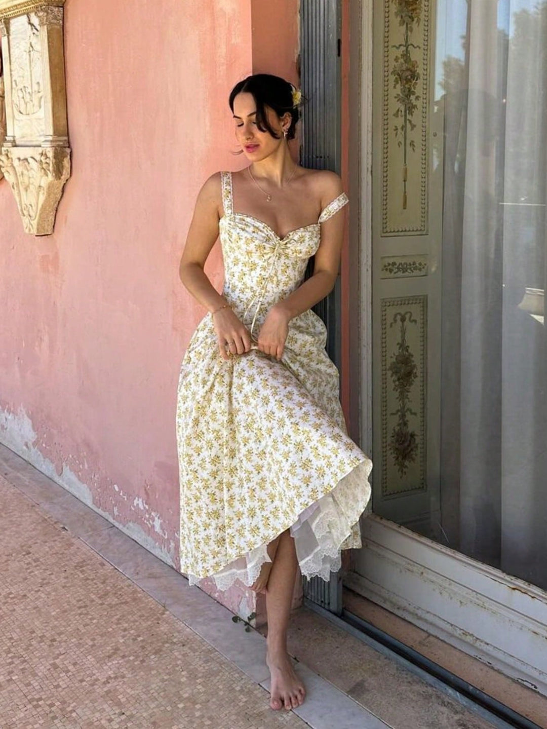 Rochie midi SHEIN, galben