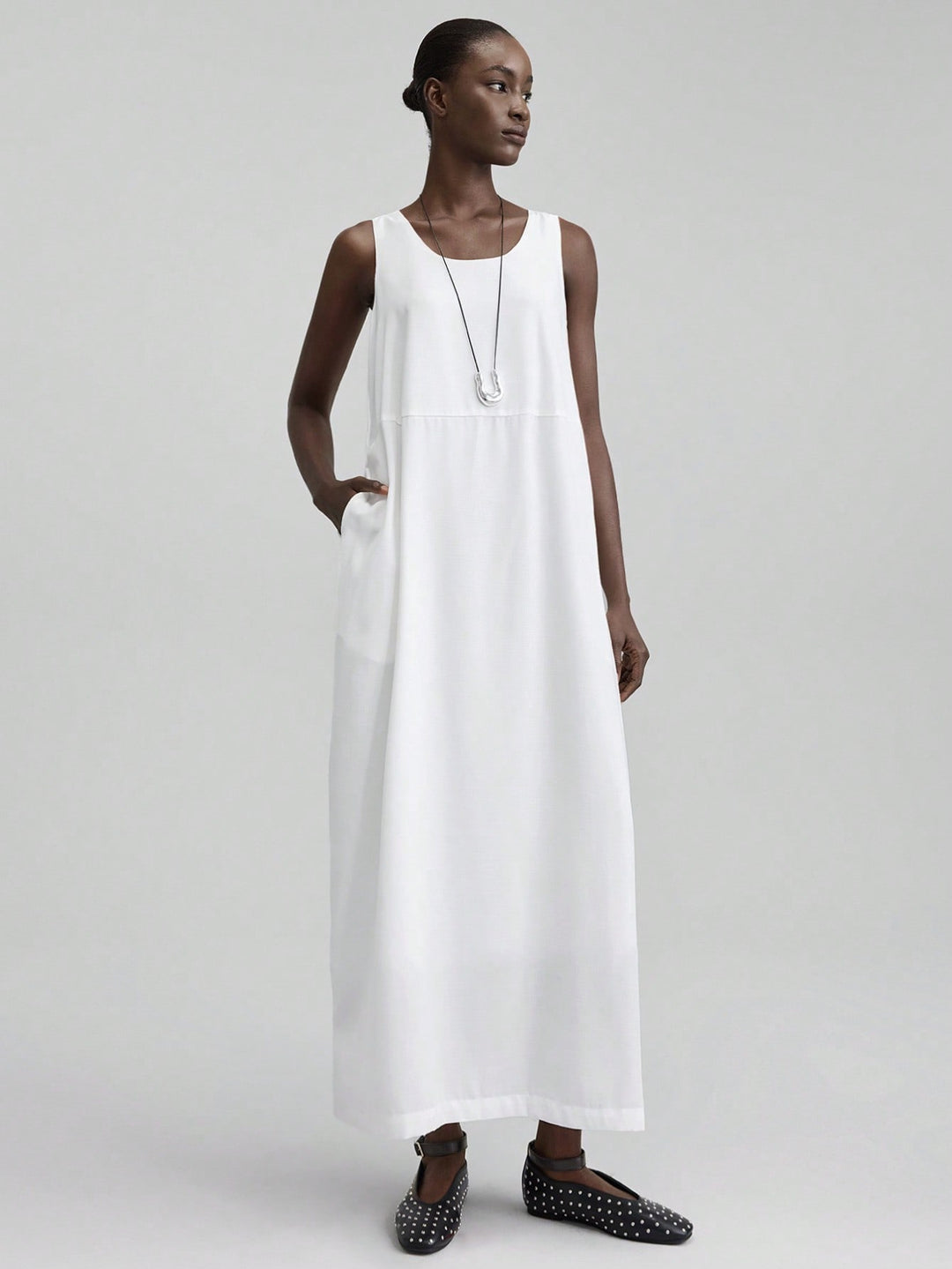 Rochie maxi SHEIN, alb