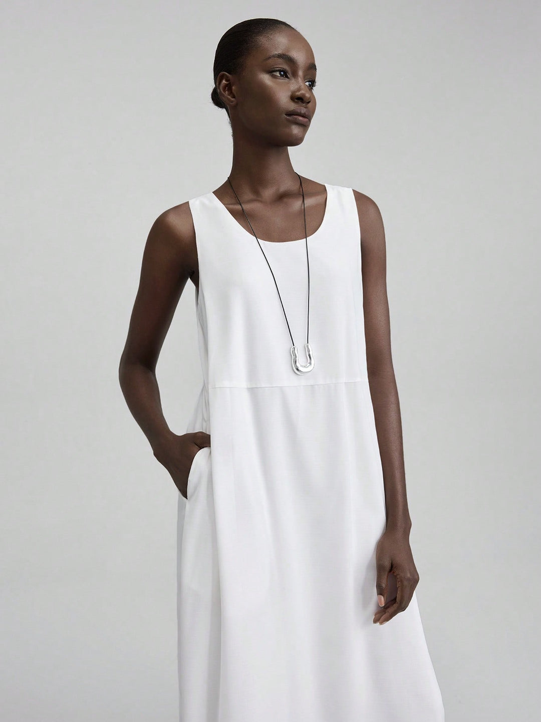 Rochie maxi SHEIN, alb