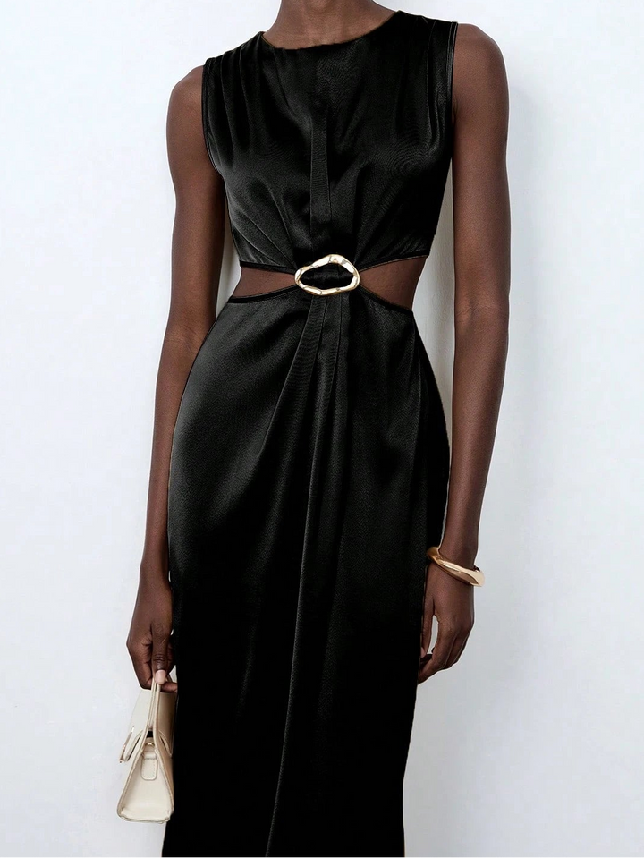 Shein maxi ruha, fekete