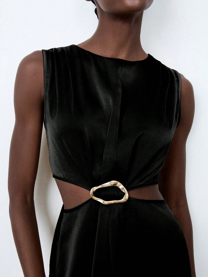 Shein maxi ruha, fekete