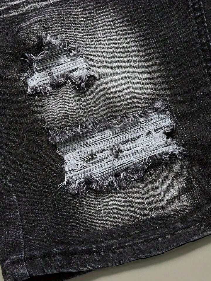 Pantaloni scurți de blugi SHEIN, gri