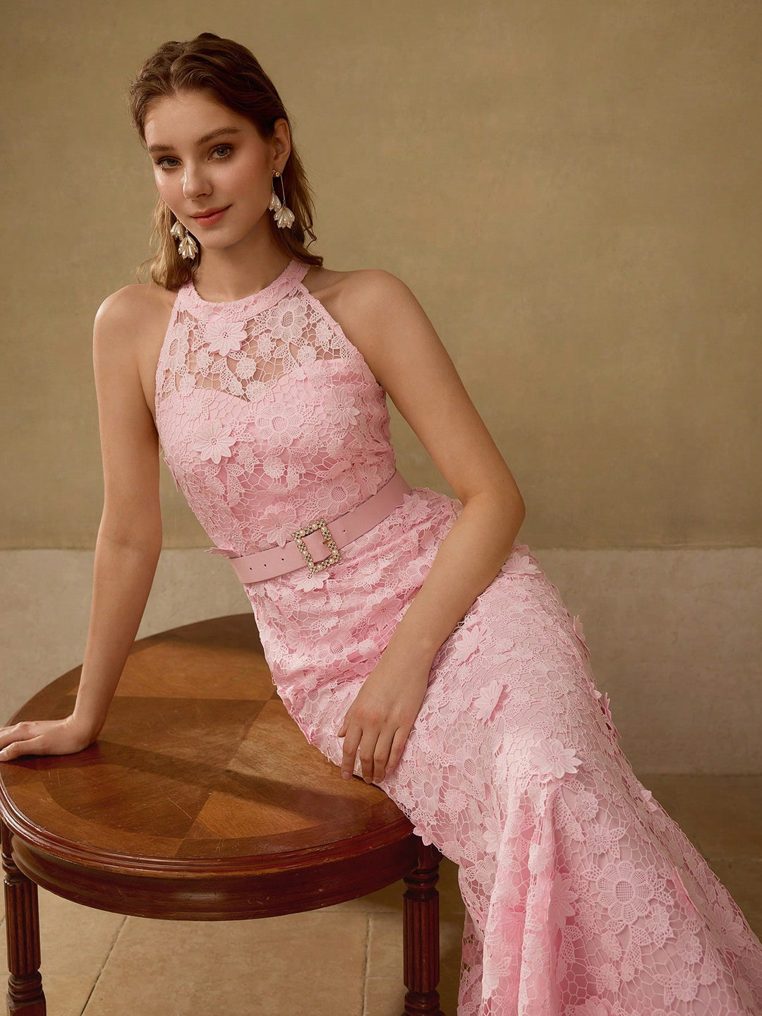 Rochie maxi SHEIN, roz