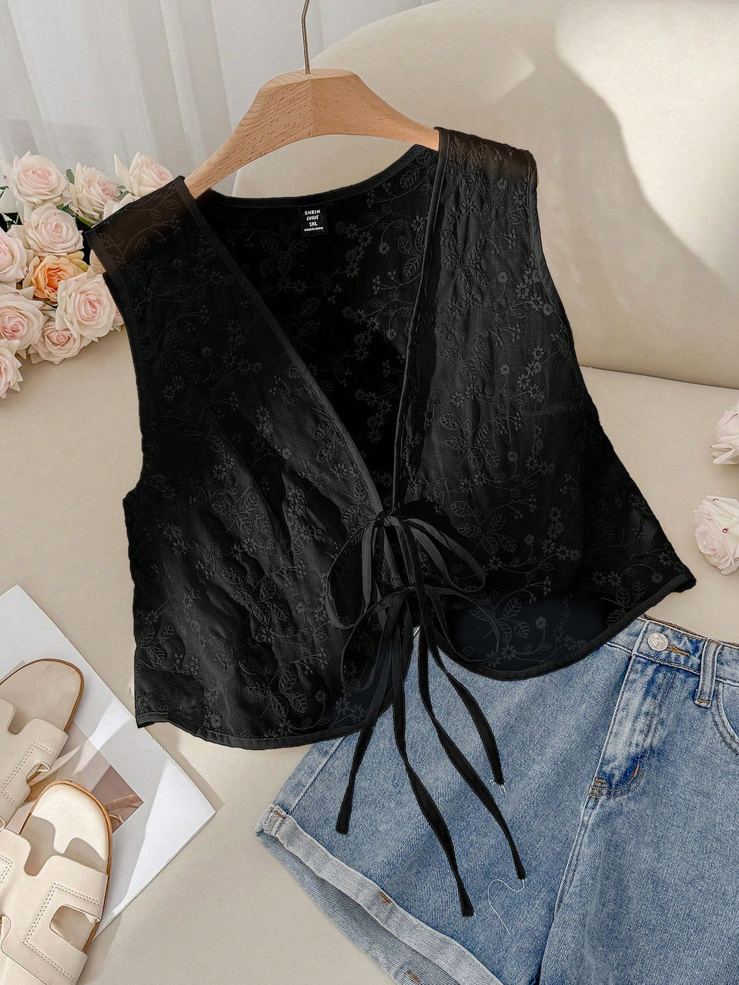 Top SHEIN, negru