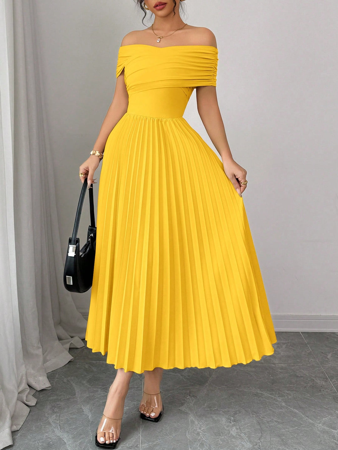 Rochie maxi SHEIN, galben