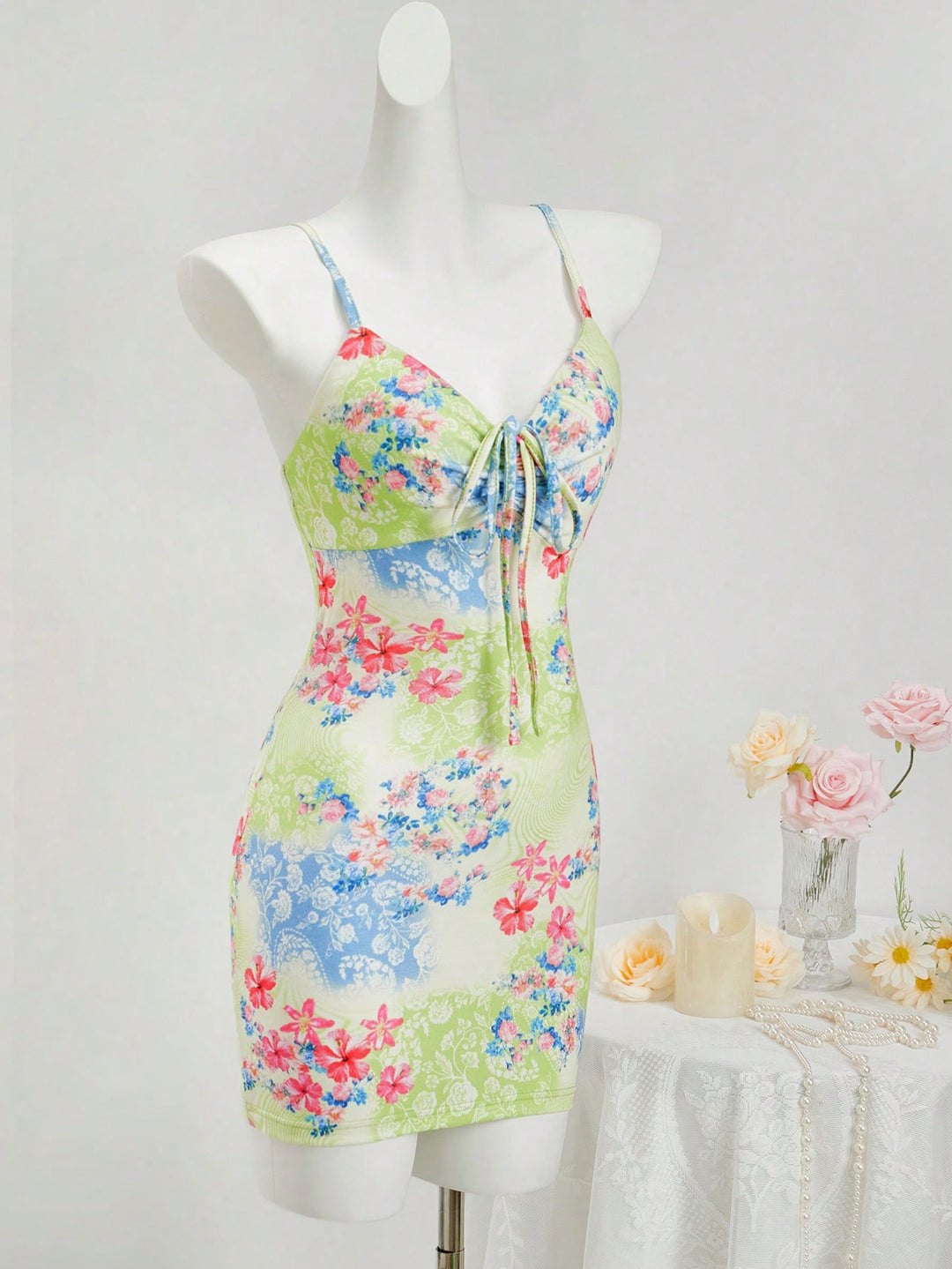 Rochie mini SHEIN, verde
