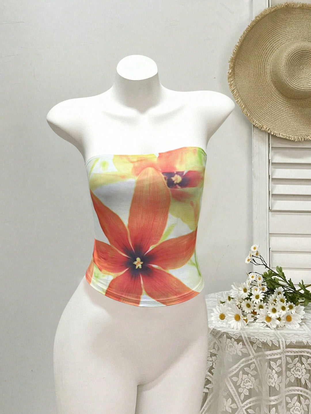 Top SHEIN, galben
