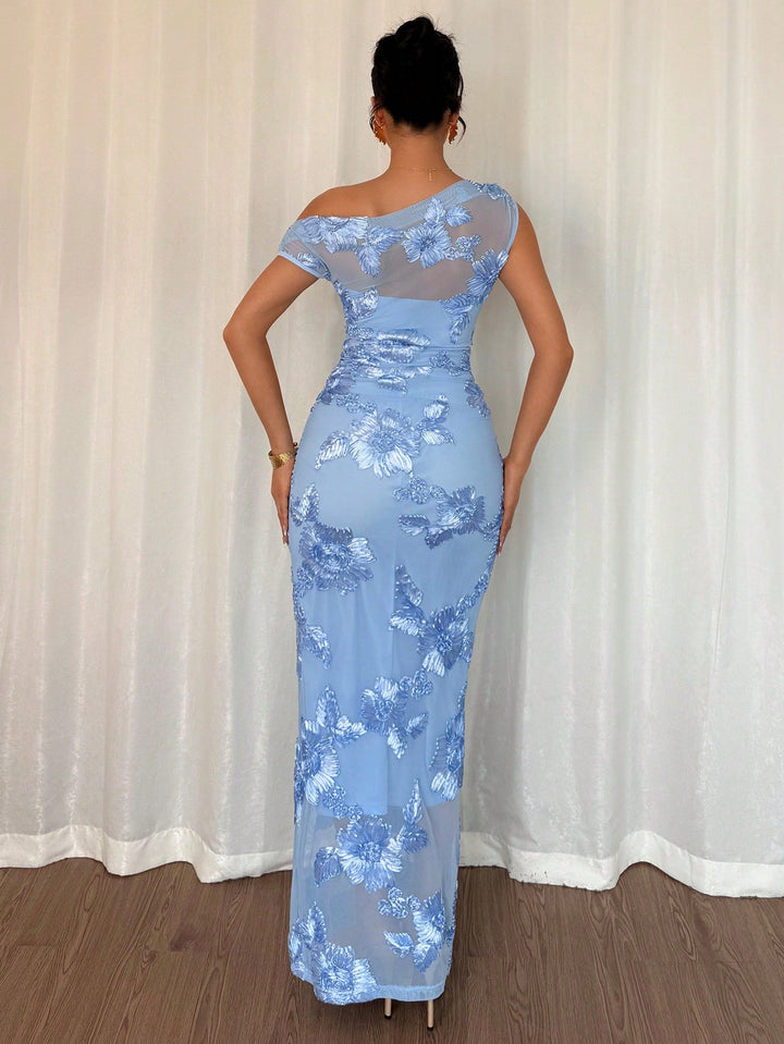 SHEIN maxi ruha, kék