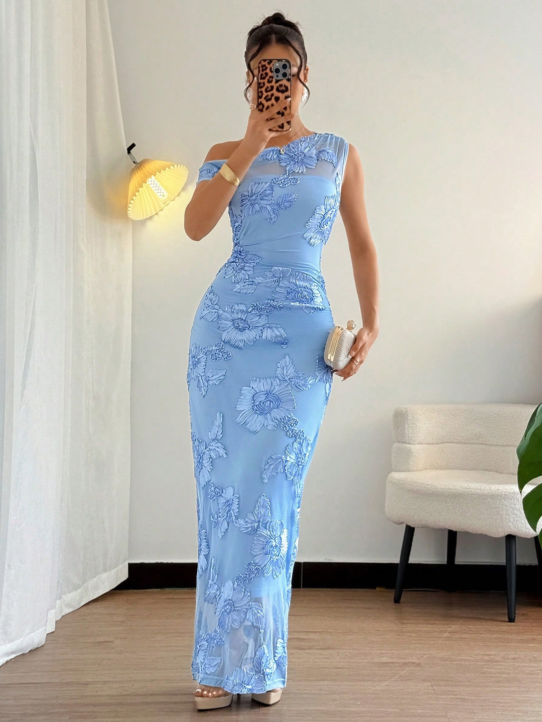 SHEIN maxi ruha, kék
