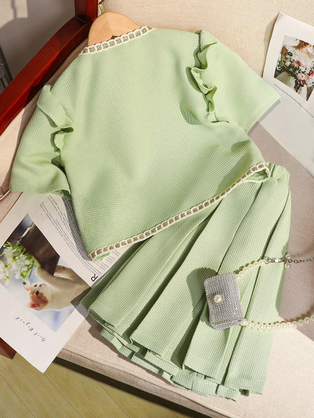 Set de două piese SHEIN, verde