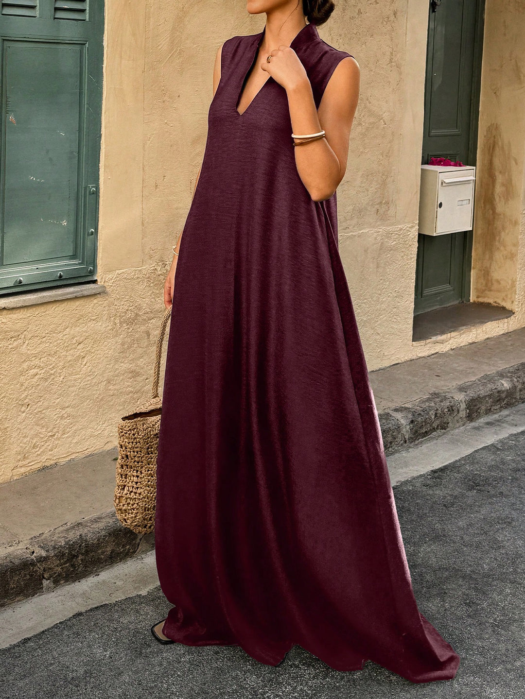 Rochie maxi SHEIN, vișiniu