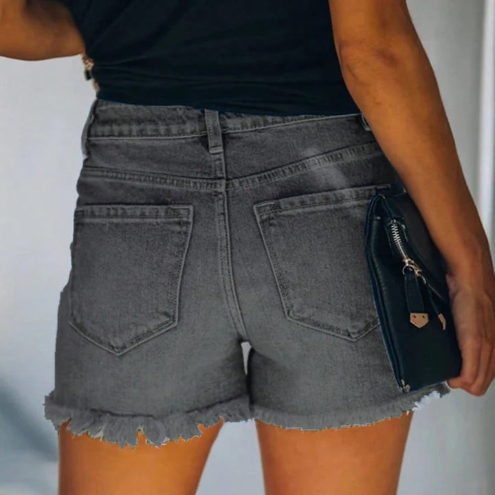 Pantaloni scurți de blugi SHEIN, gri