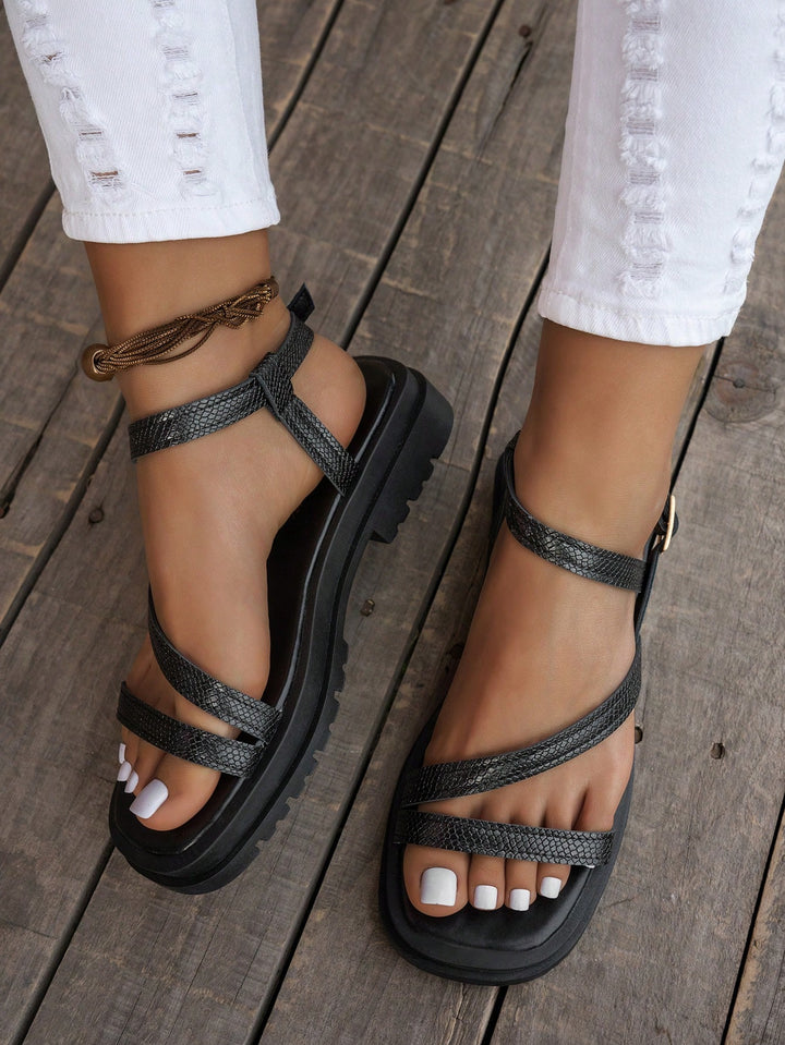 Sandale SHEIN, negru